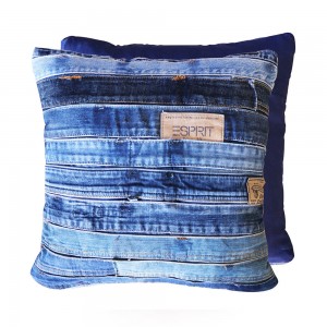 Denim Cushion Patchwork 01